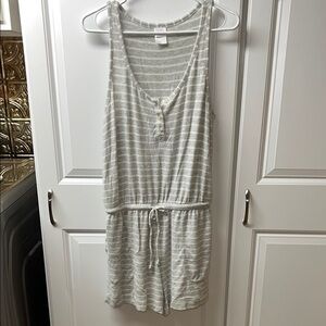 Stars Above Striped Sleeveless Romper, Medium